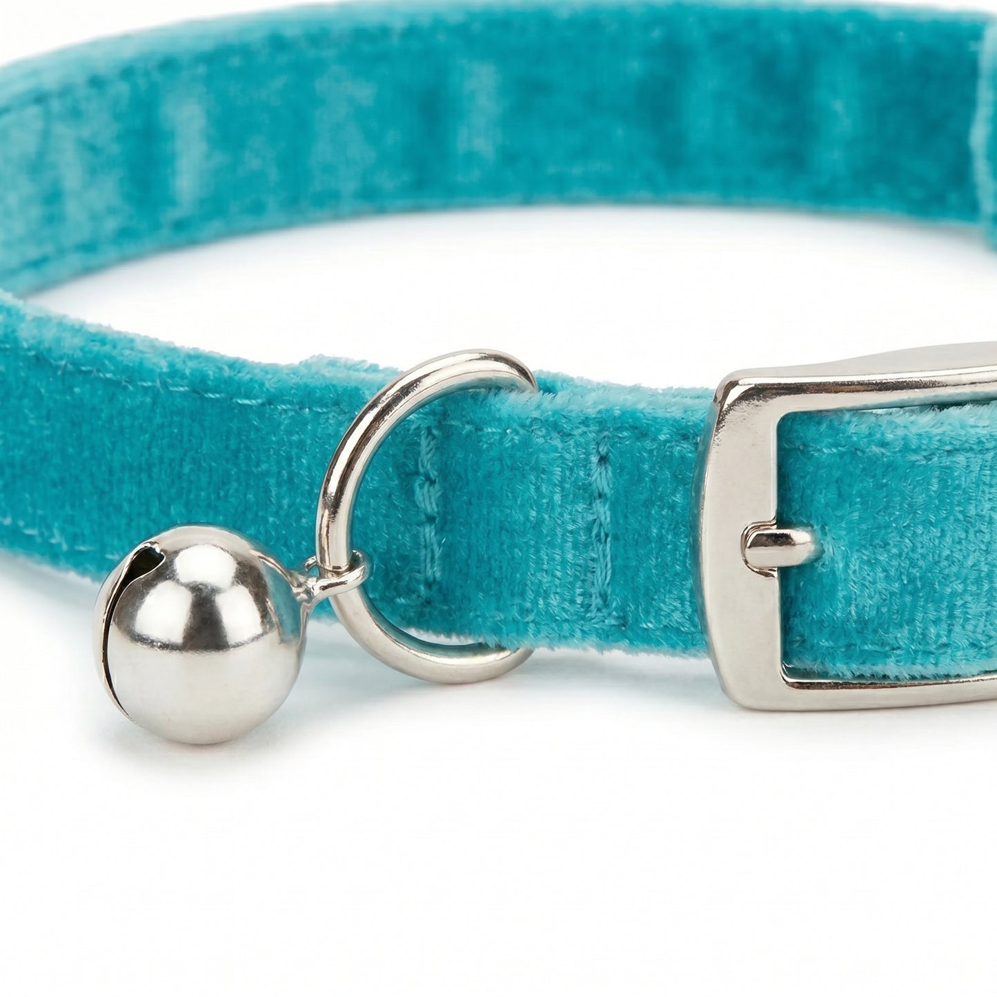 Roxey Medium Velvet Cat Collar Turquoise