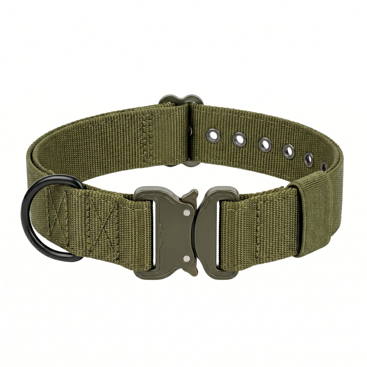 Roxey Medium Nylon Dog Collar Olive