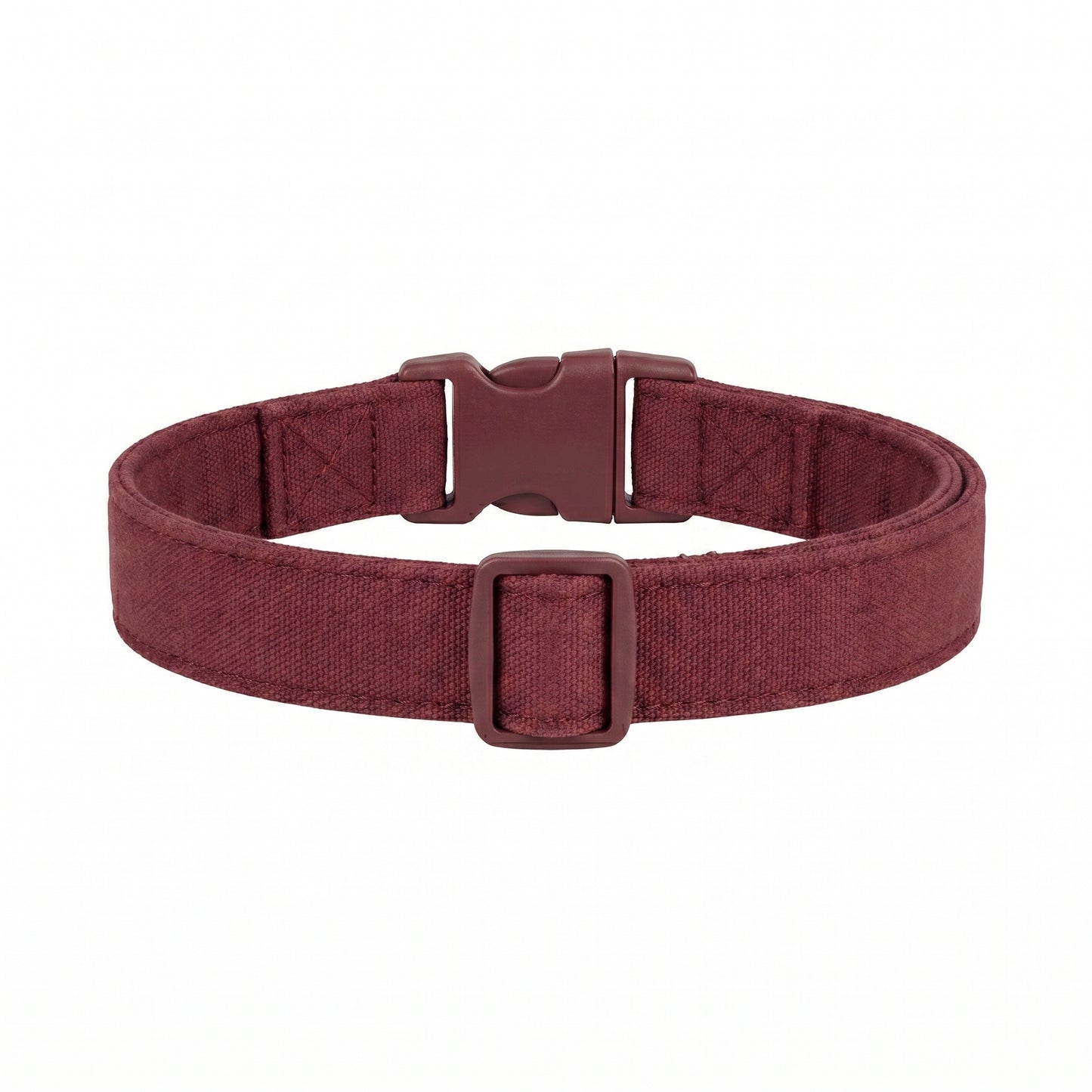 Roxey Medium Canvas Dog Collar Maroon