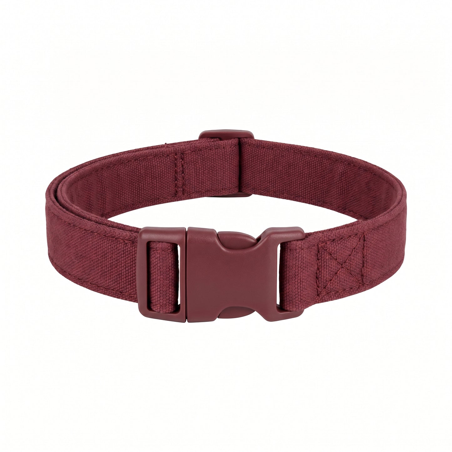 Roxey Medium Canvas Dog Collar Maroon