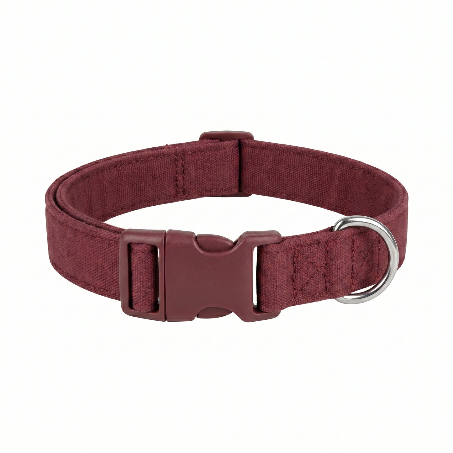 Roxey Medium Canvas Dog Collar Maroon